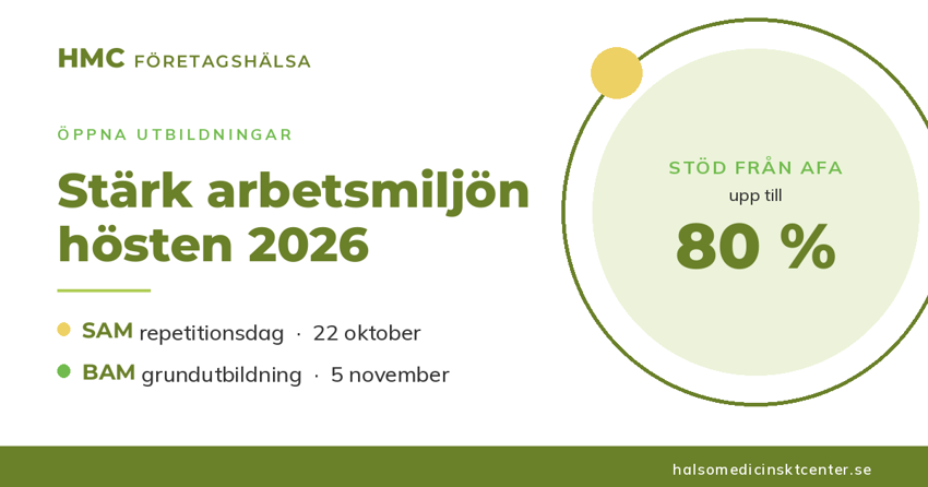 HMC Foretagshalsa Utbildningar HT2026 Delningsbild 1200X630